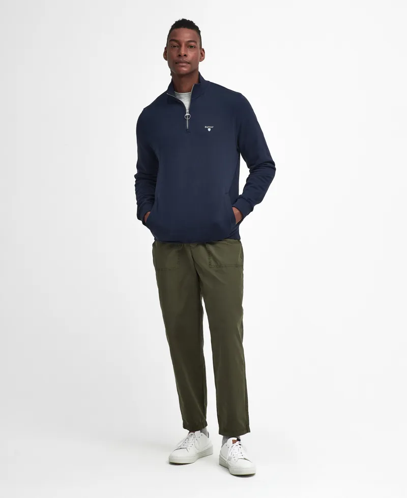 Barbour Mens Beckhill Half-Zip Sweatshirt Navy-1