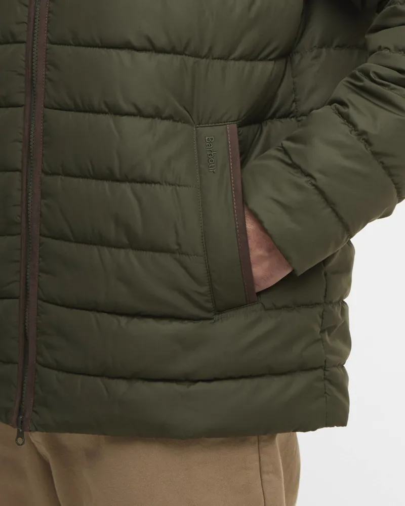 Barbour Men's Broughton Quilted Jacket Olive-5
