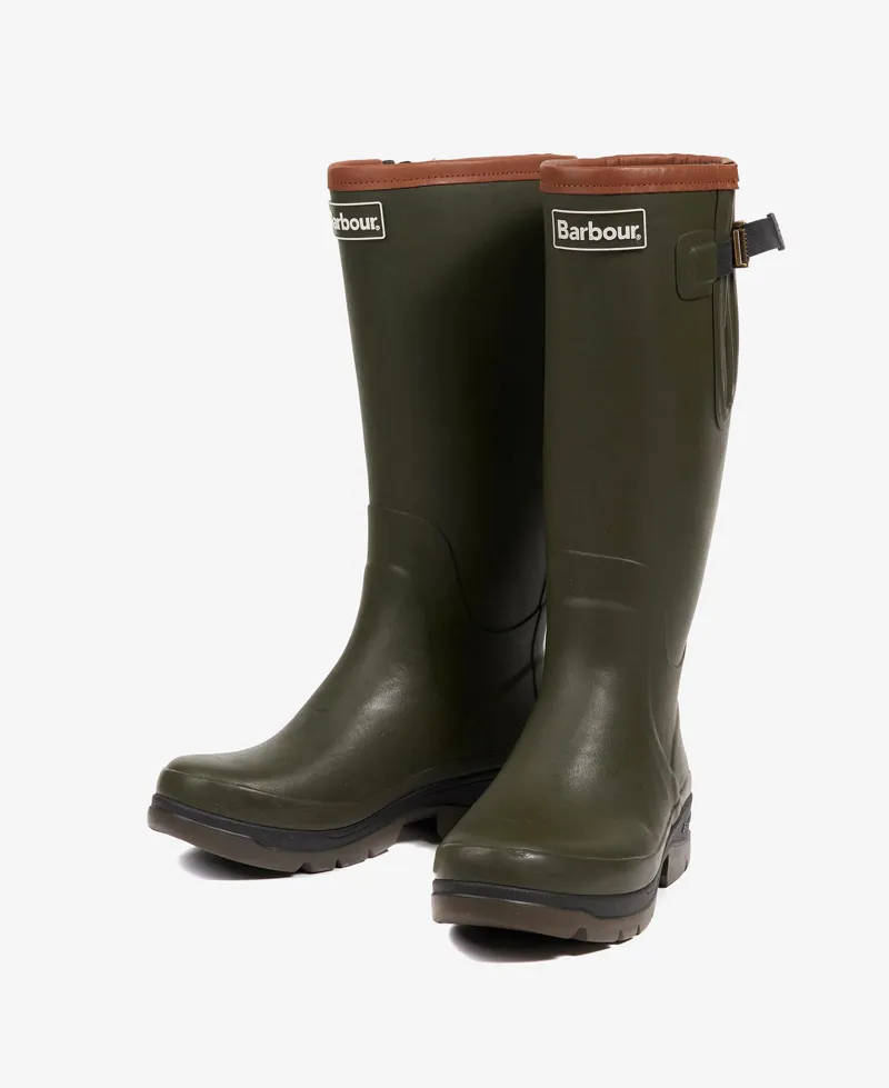 Barbour Ladies Tempest Wellington Boot Green-2