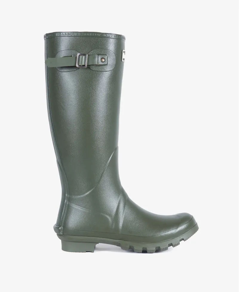 Barbour Mens Bede Wellington Boot - Olive-1