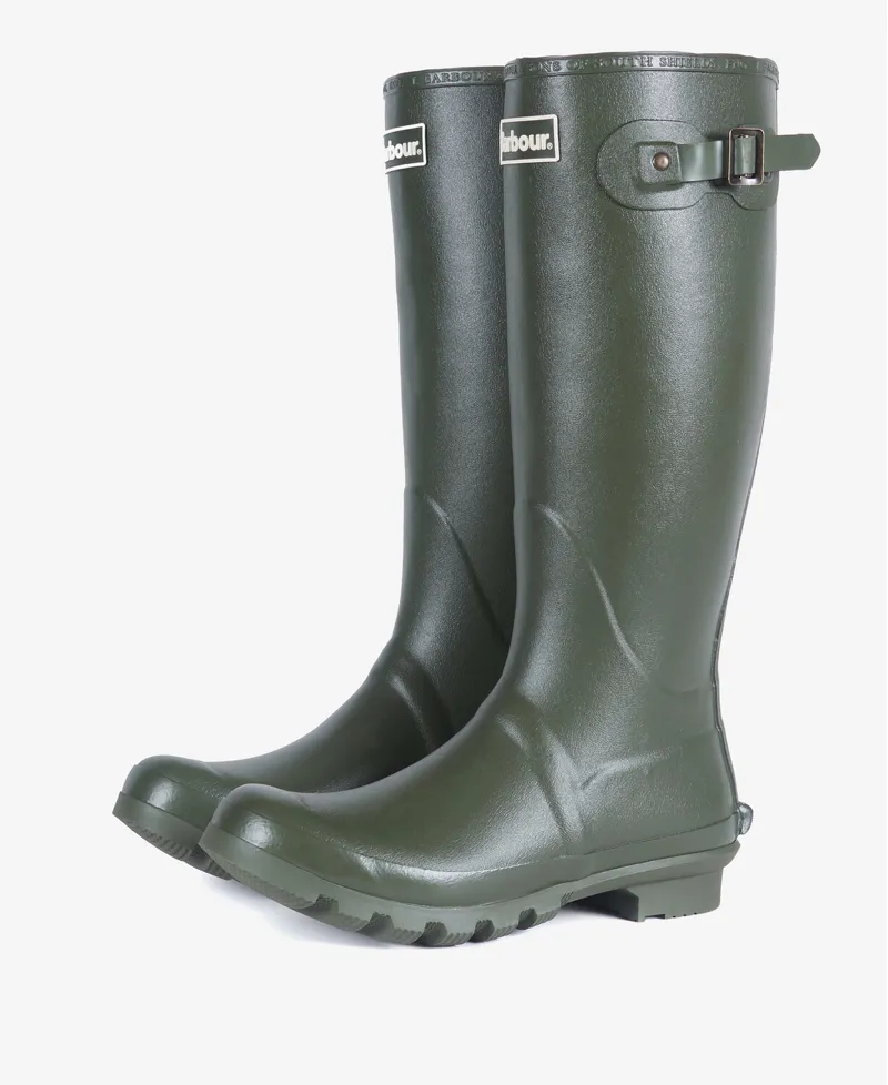 Barbour Mens Bede Wellington Boot - Olive