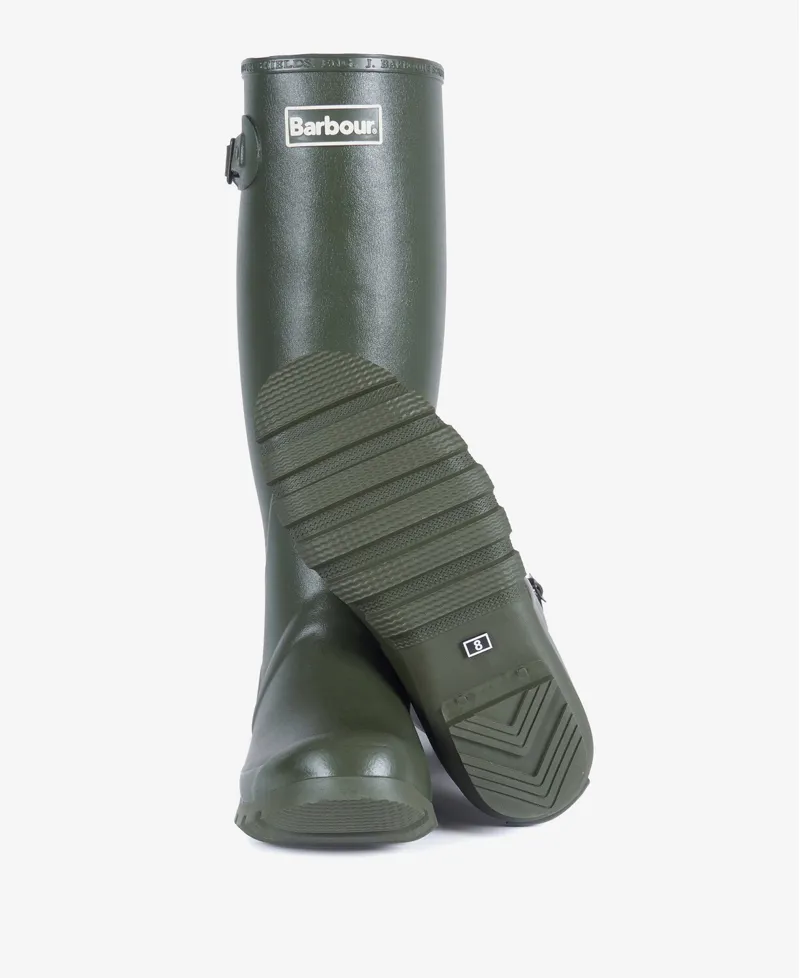 Barbour Mens Bede Wellington Boot - Olive-2
