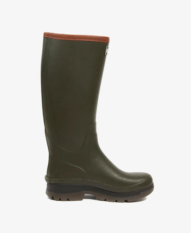 Barbour Mens Tempest Wellington Boot Green-1