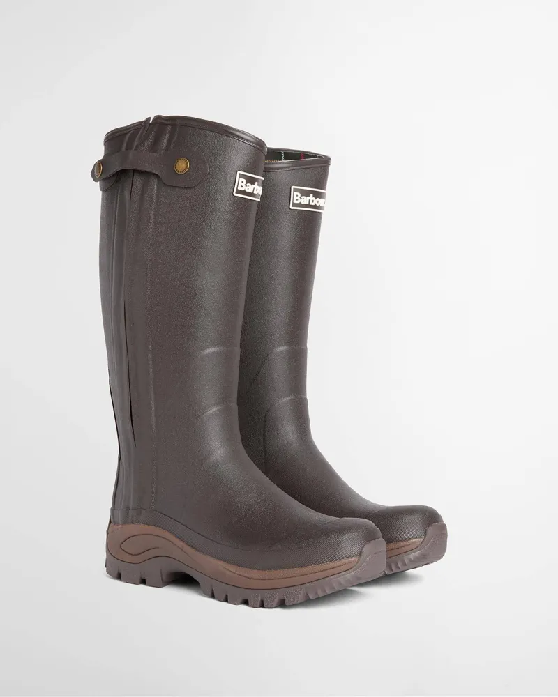Barbour Teesdale Wellington Boots in Brown-2