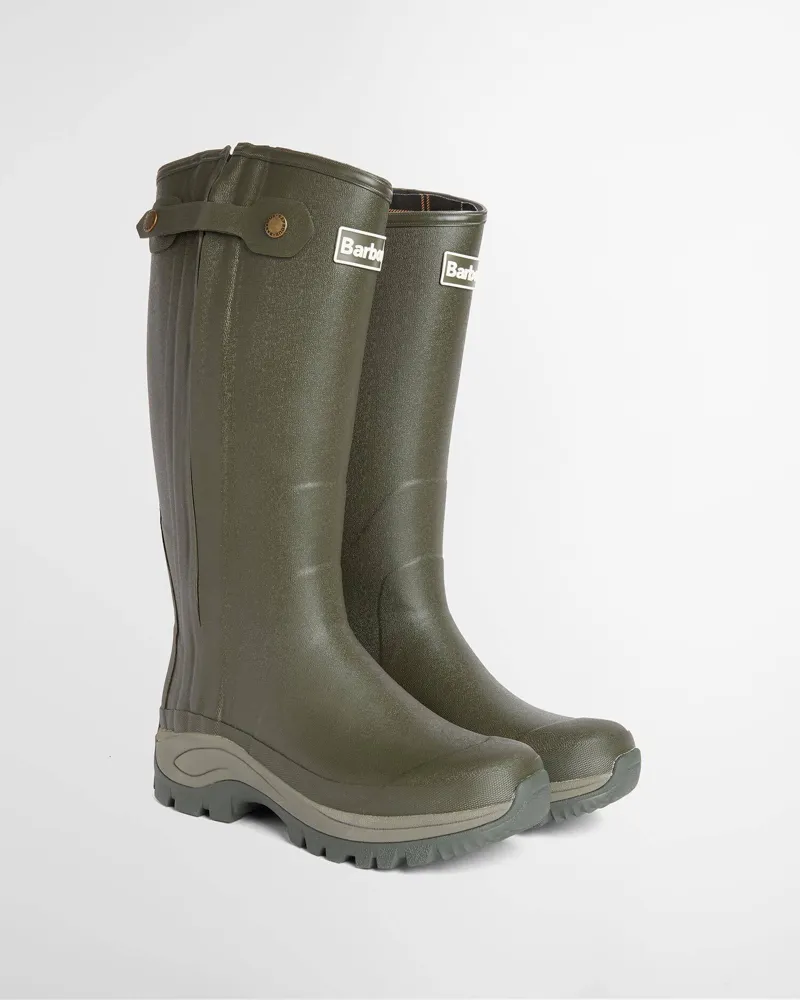  Barbour Teesdale Wellingtons Olive-2