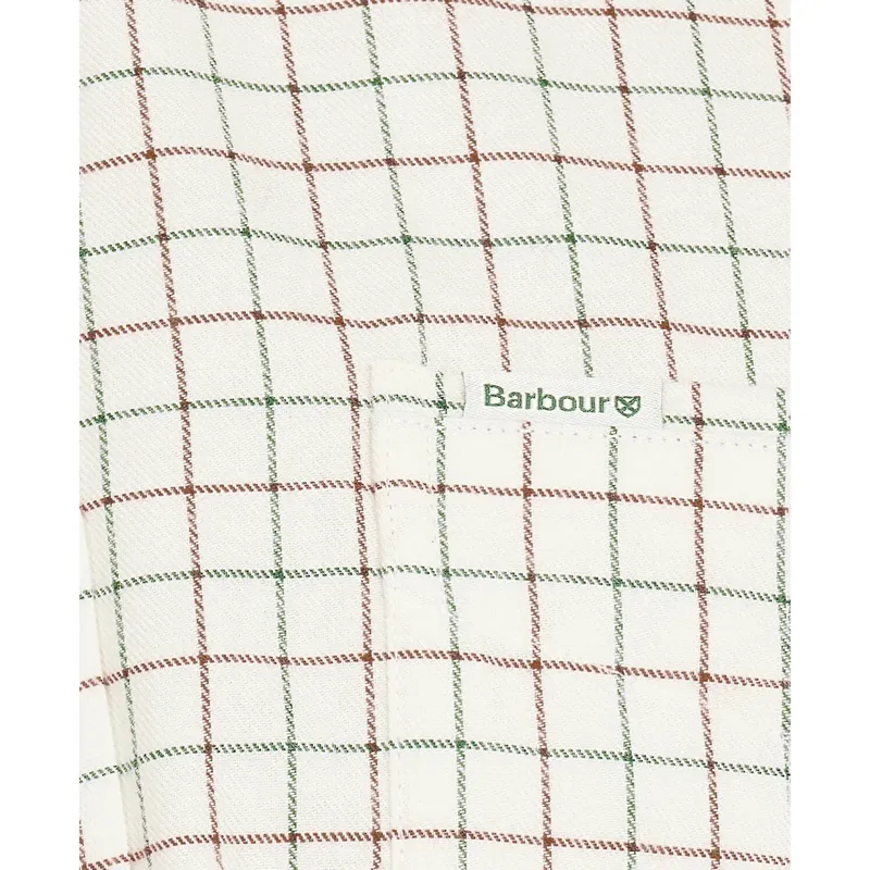 Barbour Men's Field Tattersall Shirt in Green/Brown-5