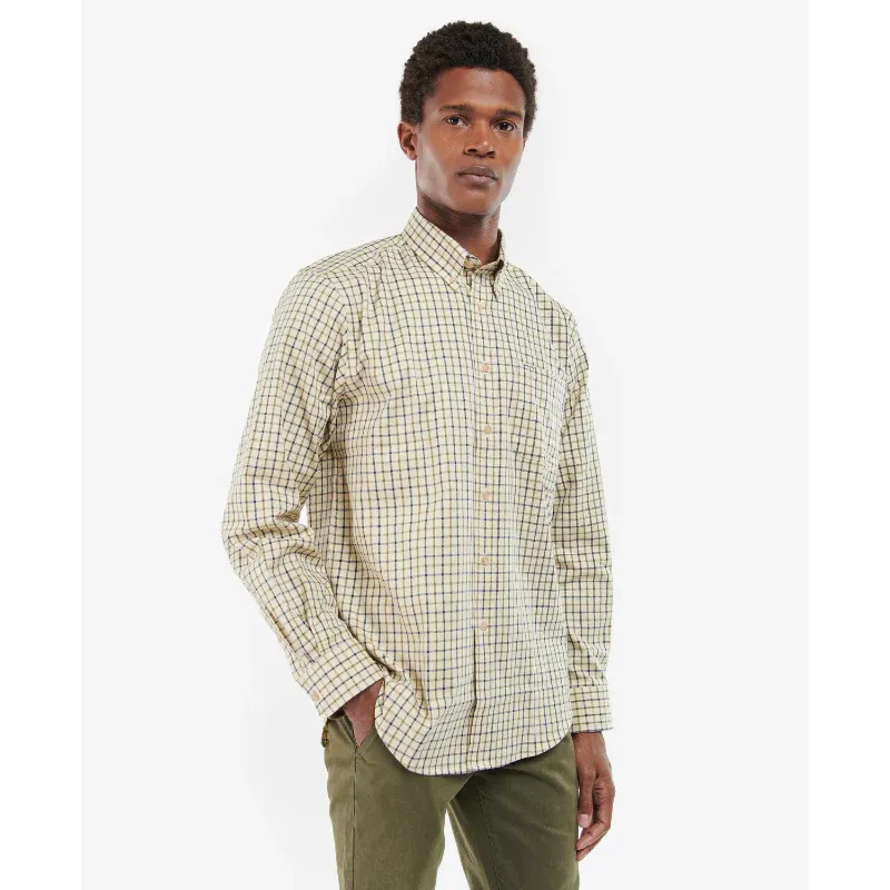 Barbour Men's Tattersall Sporting Shirt Navy/Olive-1