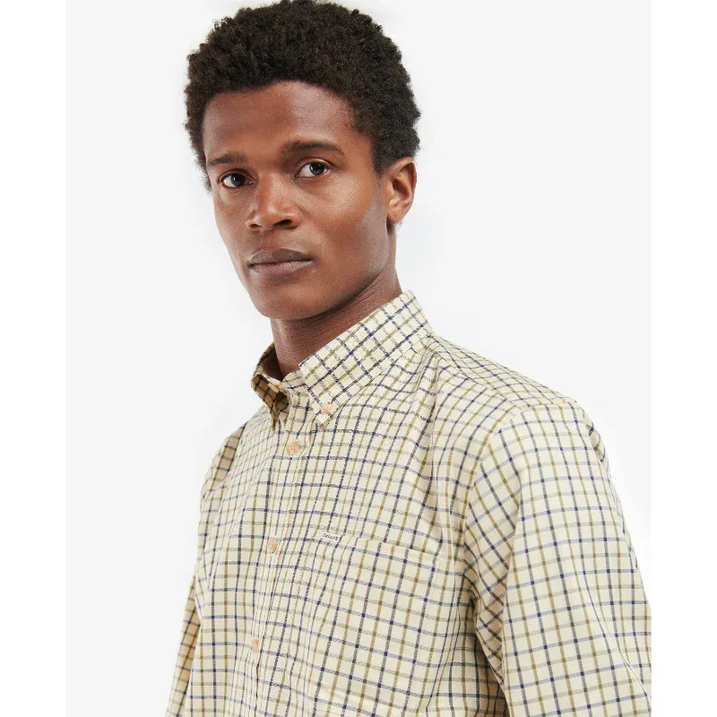 Barbour Men's Tattersall Sporting Shirt Navy/Olive-4