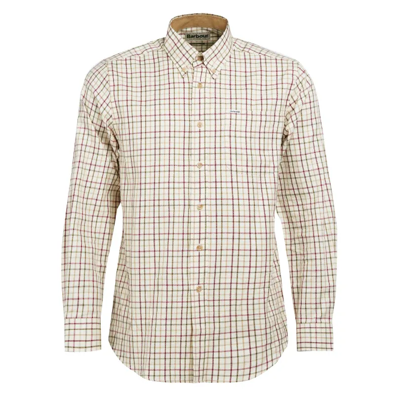 Barbour Men's Tattersall Sporting Shirt Red/Khaki