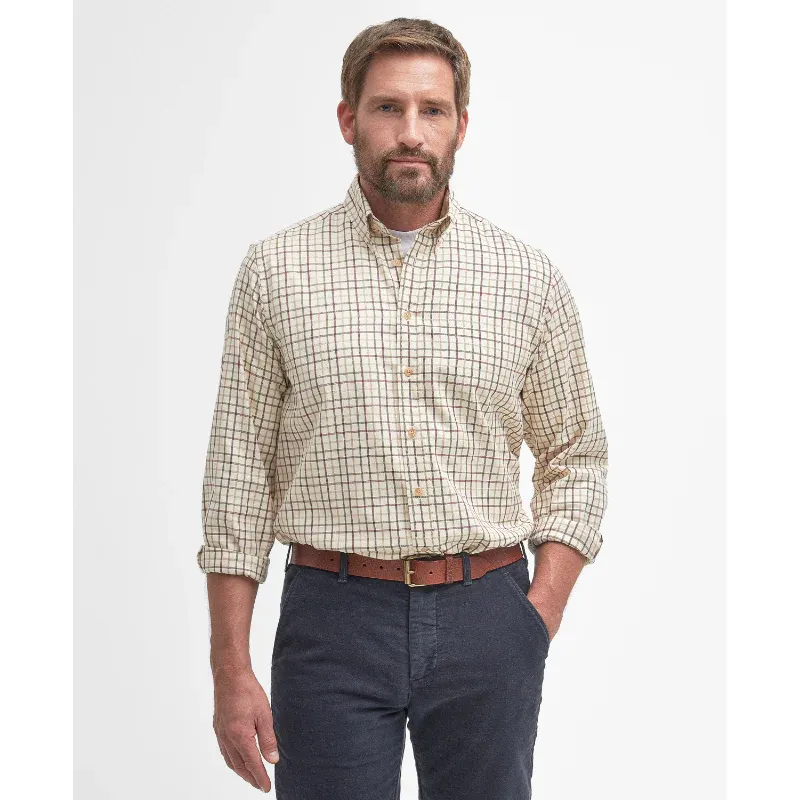 Barbour Men's Tattersall Sporting Shirt Red/Khaki-1