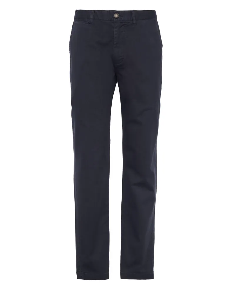 Barbour Mens Washed Stretch Tailored Trousers Dark Navy-2