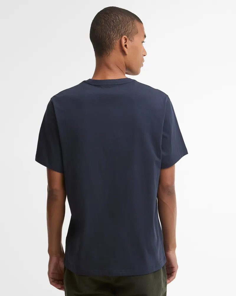 Barbour Tartan Crest Tee in Navy-2