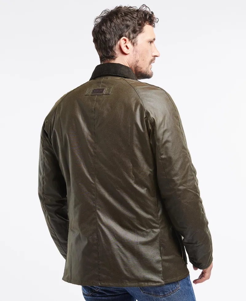 Barbour Men's Amblewood Wax Jacket Archive Olive-2