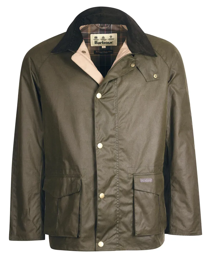 Barbour Men's Amblewood Wax Jacket Archive Olive-1