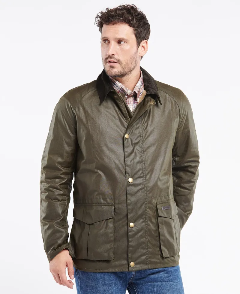 Barbour Men's Amblewood Wax Jacket Archive Olive