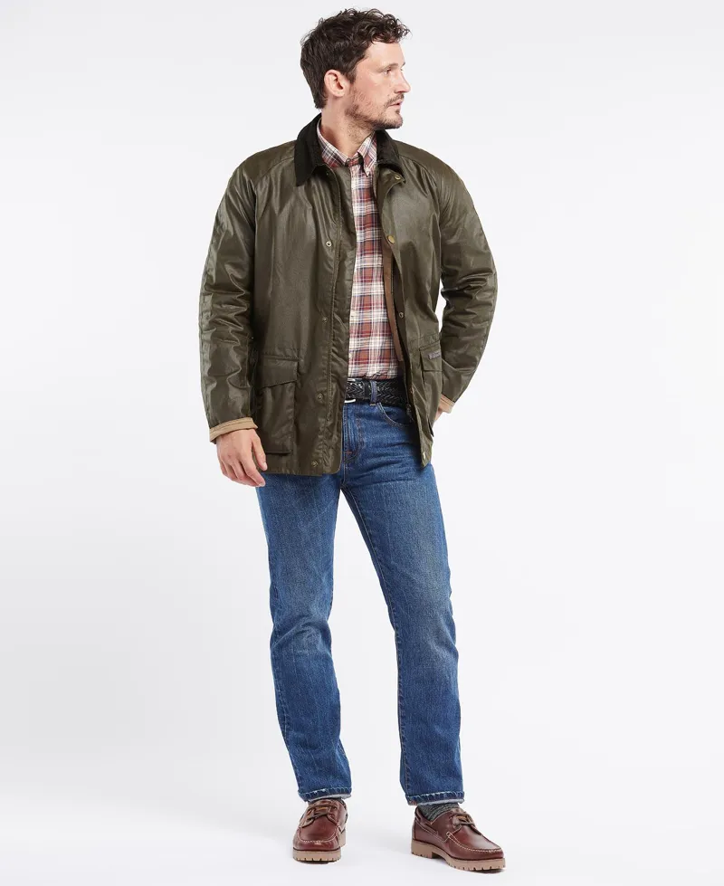 Barbour Men's Amblewood Wax Jacket Archive Olive-5