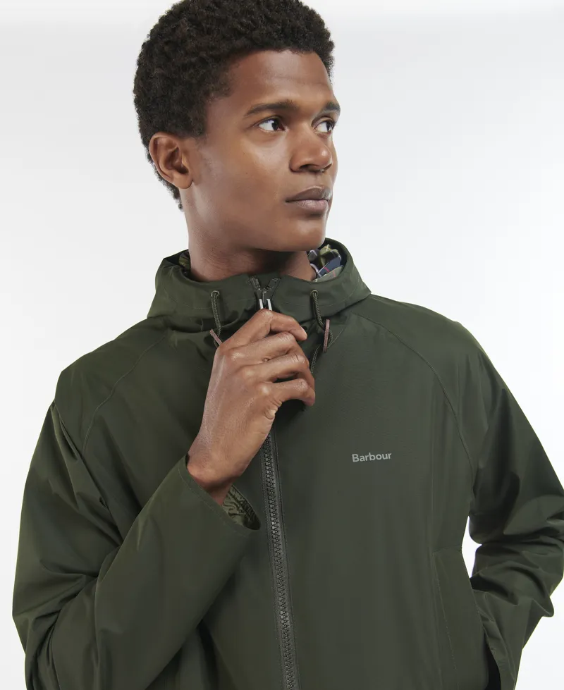 Barbour Mens Hooded Domus Waterproof Jacket Sage-Classic-3