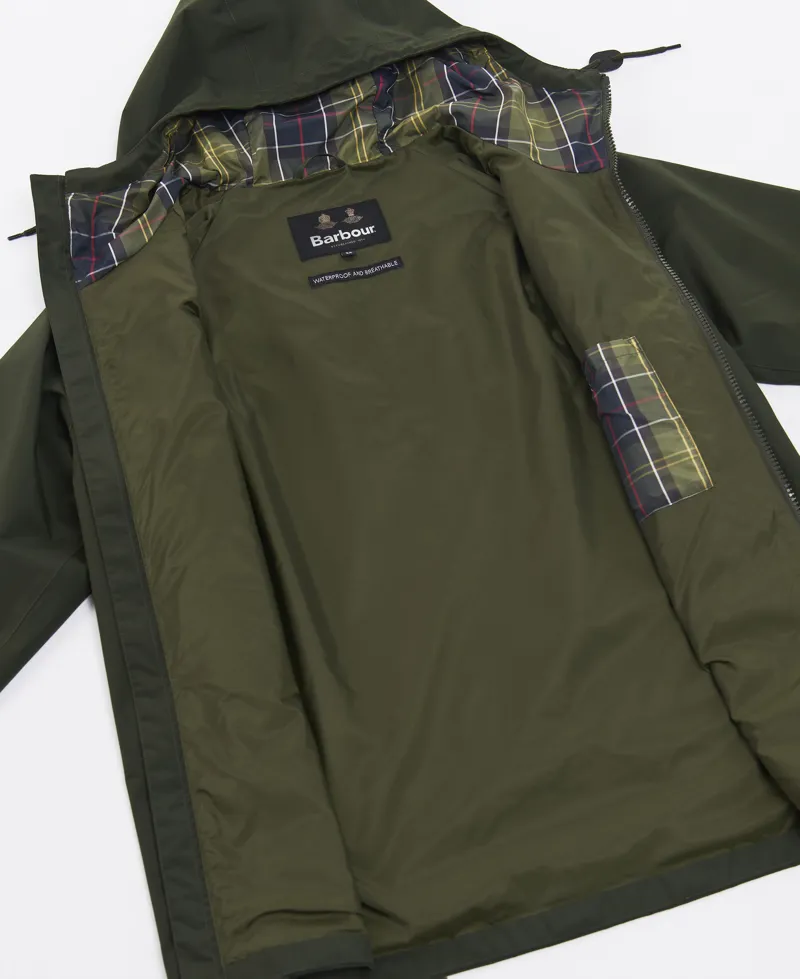 Barbour Mens Hooded Domus Waterproof Jacket Sage-Classic-4