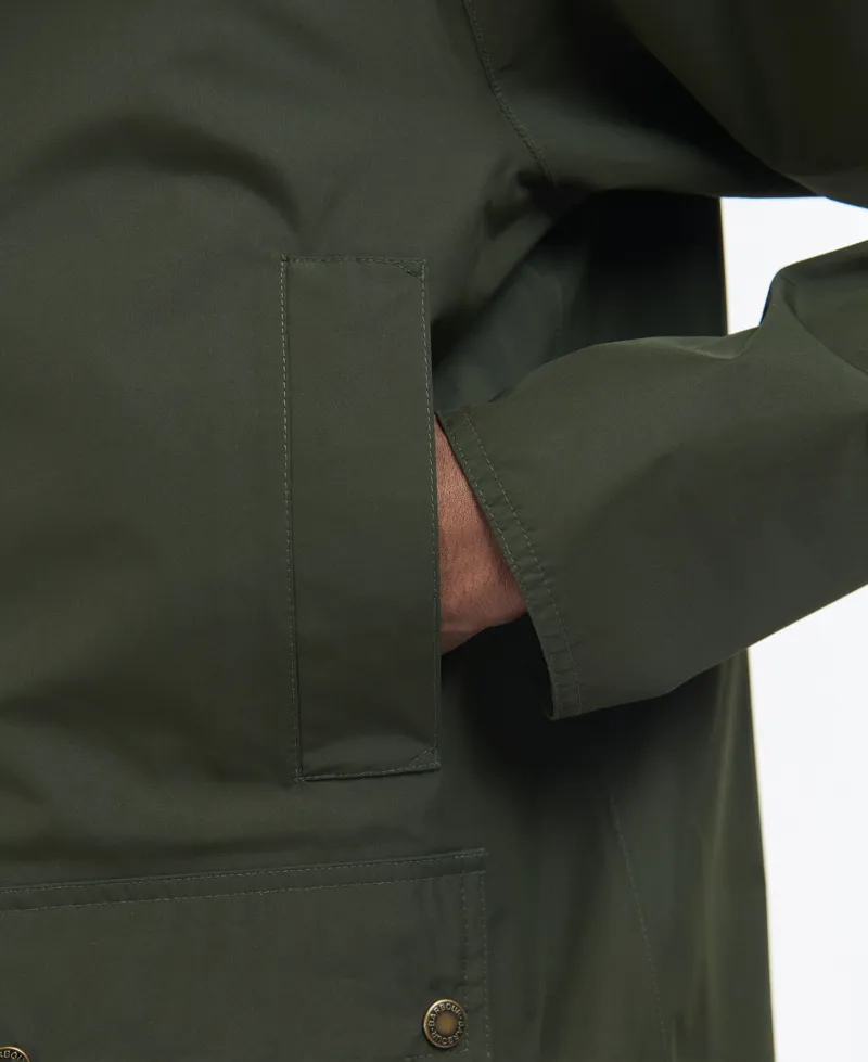 Barbour Mens Hooded Domus Waterproof Jacket Sage-Classic-5