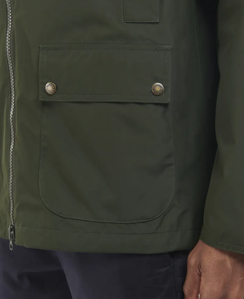 Barbour Mens Hooded Domus Waterproof Jacket Sage-Classic-6