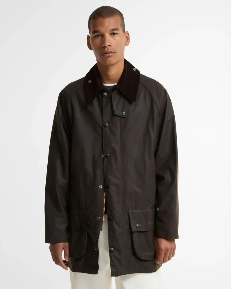 Barbour Mens Classic Beaufort Waxed Jacket in Olive