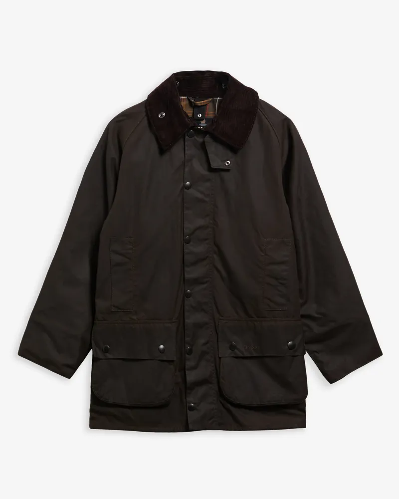 Barbour Mens Classic Beaufort Waxed Jacket in Olive-1