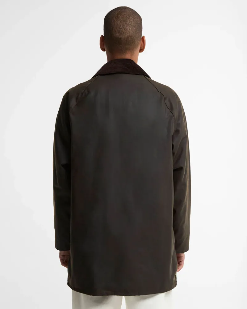 Barbour Mens Classic Beaufort Waxed Jacket in Olive-3