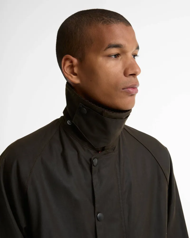 Barbour Mens Classic Beaufort Waxed Jacket in Olive-4