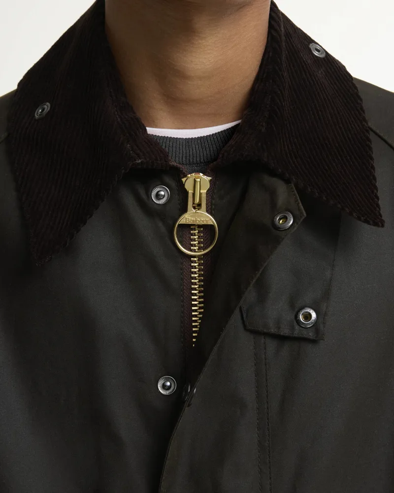 Barbour Mens Classic Beaufort Waxed Jacket in Olive-5