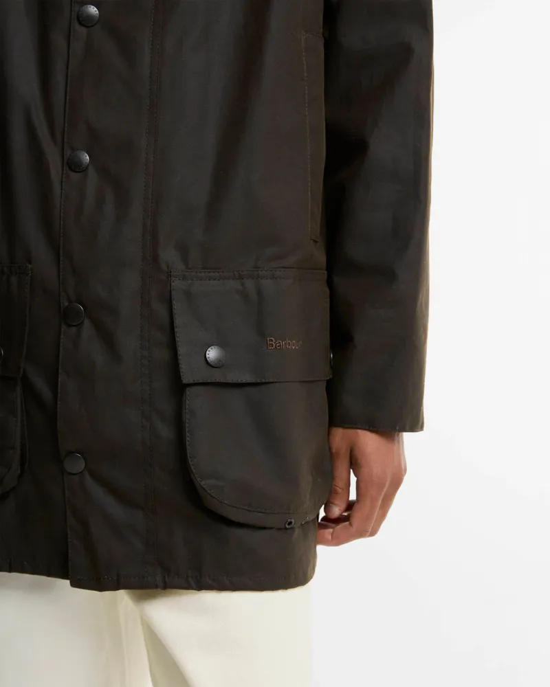 Barbour Mens Classic Beaufort Waxed Jacket in Olive-6
