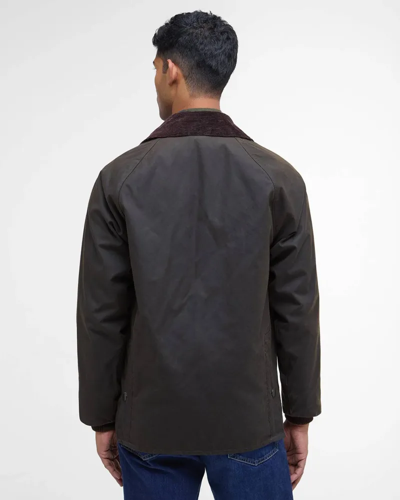 Barbour Men's Classic Bedale Waxed Jacket Olive-3