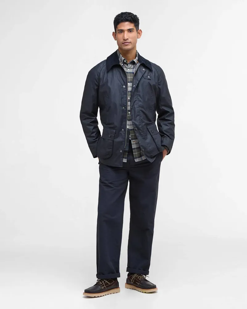 Barbour Men's Ashby Waxed Jacket Navy-2