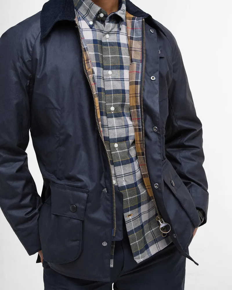 Barbour Men's Ashby Waxed Jacket Navy-5