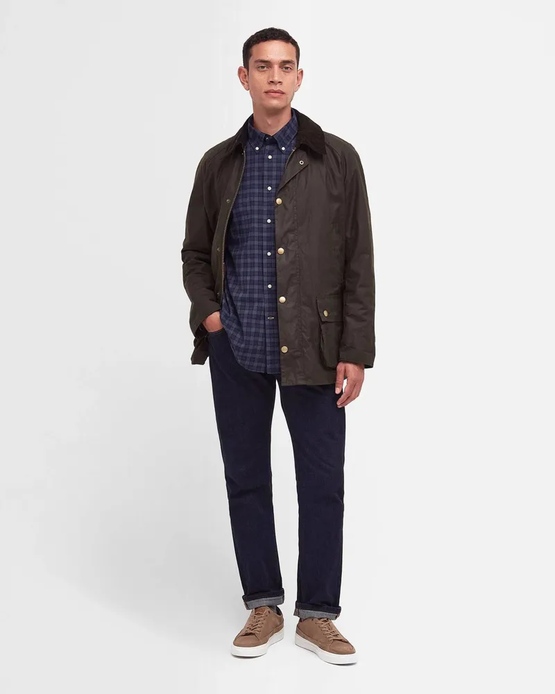 Barbour Men's Ashby Waxed Jacket Olive-5