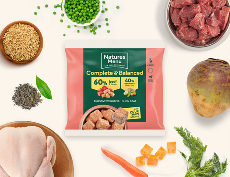 Natures Menu Complete and Balanced Raw Frozen Beef and Chicken Nuggets