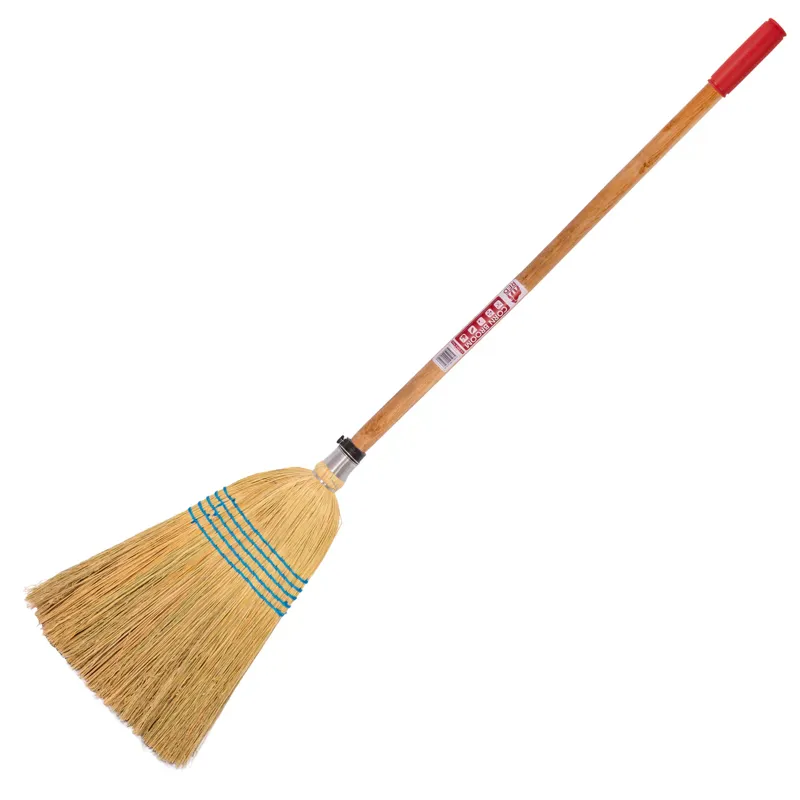 Red Gorilla Small Natural Corn Broom with Short Wooden Handle