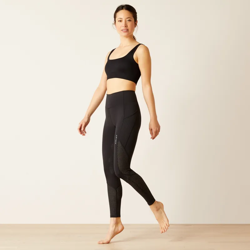 Ariat Womens Breath Eos Half Grip Tights Black-1
