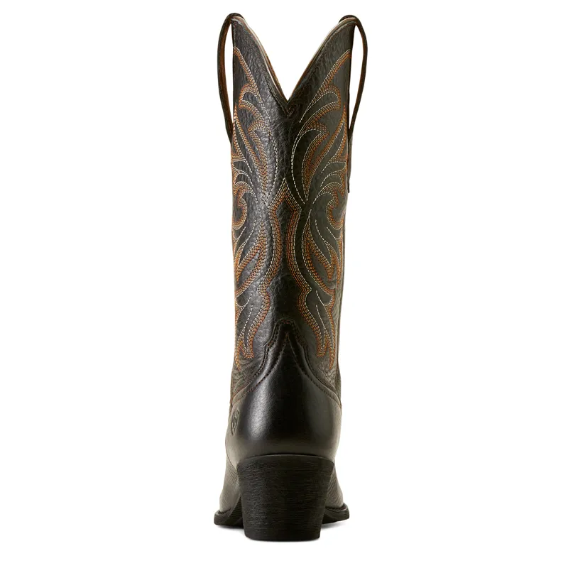 Ariat Heritage J Toe StretchFit Western Boot in Black Deertan-1