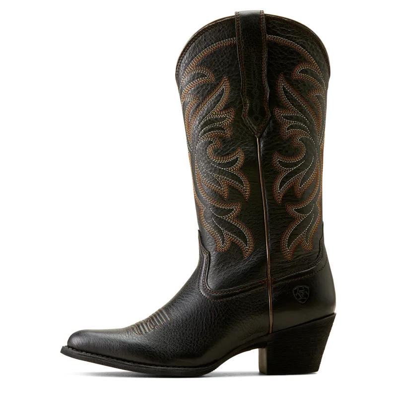 Ariat Heritage J Toe StretchFit Western Boot in Black Deertan-3