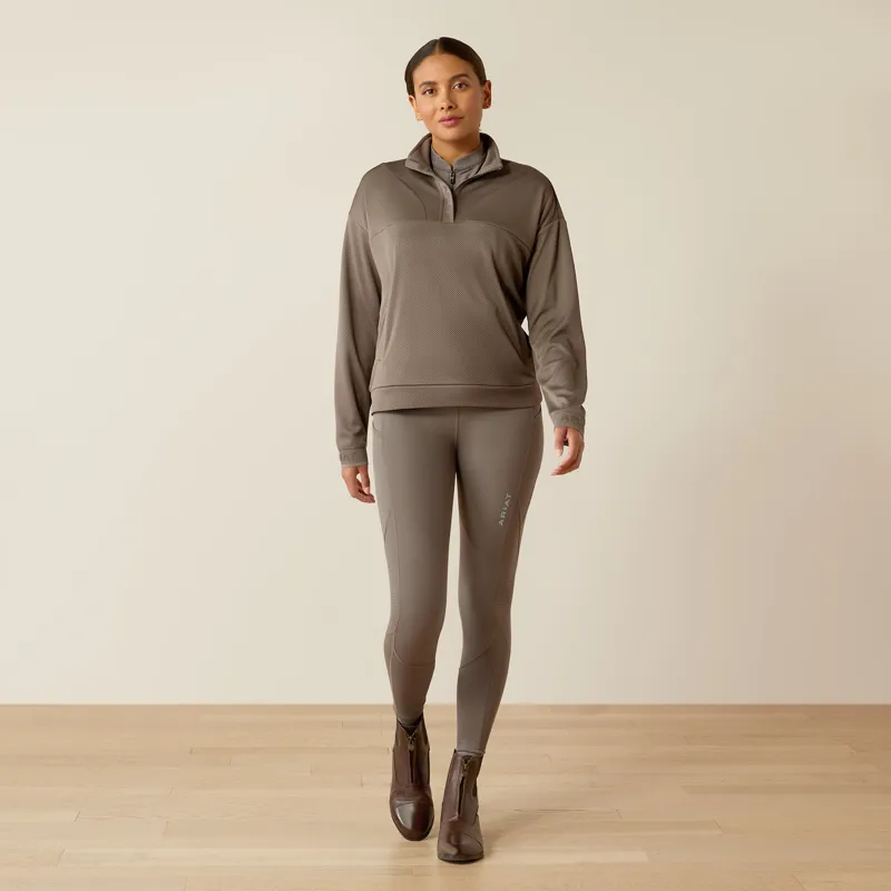 Ariat Womens Breathe EOS Half Grip Tights In Plum Grey-4