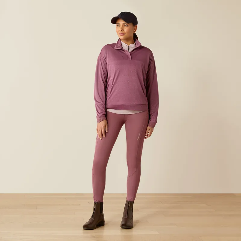 Ariat Women's Breathe Eos Half Grip Riding Tights in Tulipwood-4