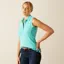 Ariat Womens Prix 3.0 Sleeveless Polo Shirt Pool Blue