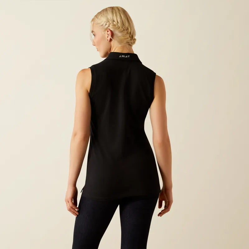 Ariat Prix 3.0 Sleeveless Polo in Black-1