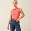 Ariat Womens Prix 3.0 Sleeveless Polo Shirt Coral Paradise