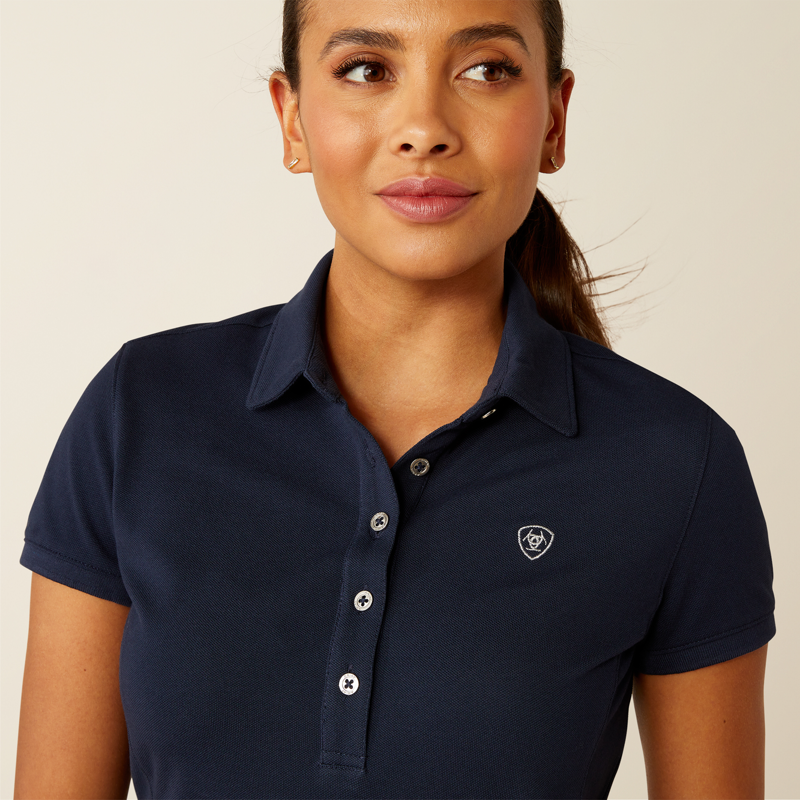 Ariat Womens Prix 3.0 Polo Shirt Navy Eclipse-2