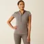 Ariat Womens Breathe 1/2 Zip Cap Sleeve Baselayer Plum Grey