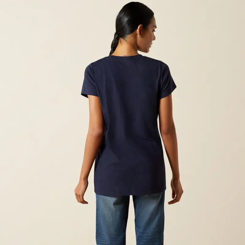 Ariat Womens Hay Girl T-Shirt Navy-1