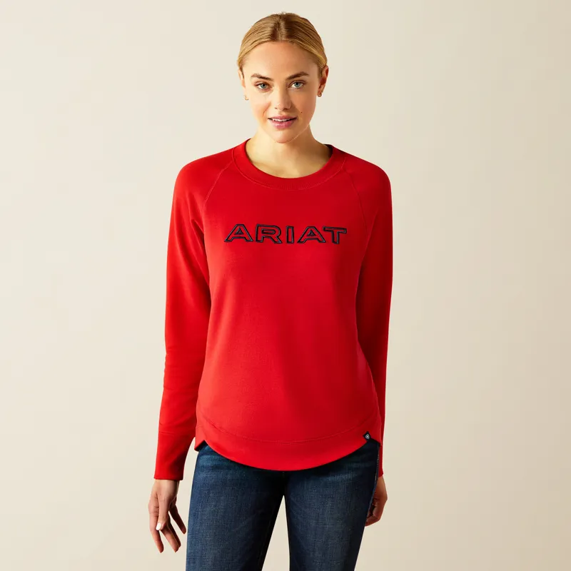 Ariat Womens Benicia Team Sweatshirt Weg Red