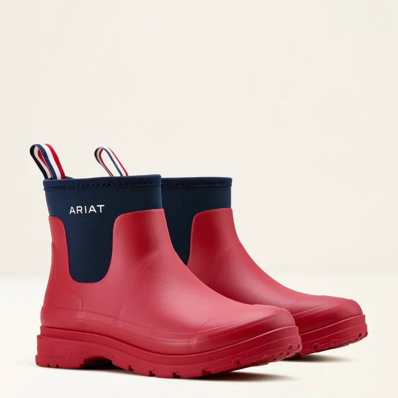 Ariat Womens Kelmarsh Shortie Rubber Boot Red/Navy