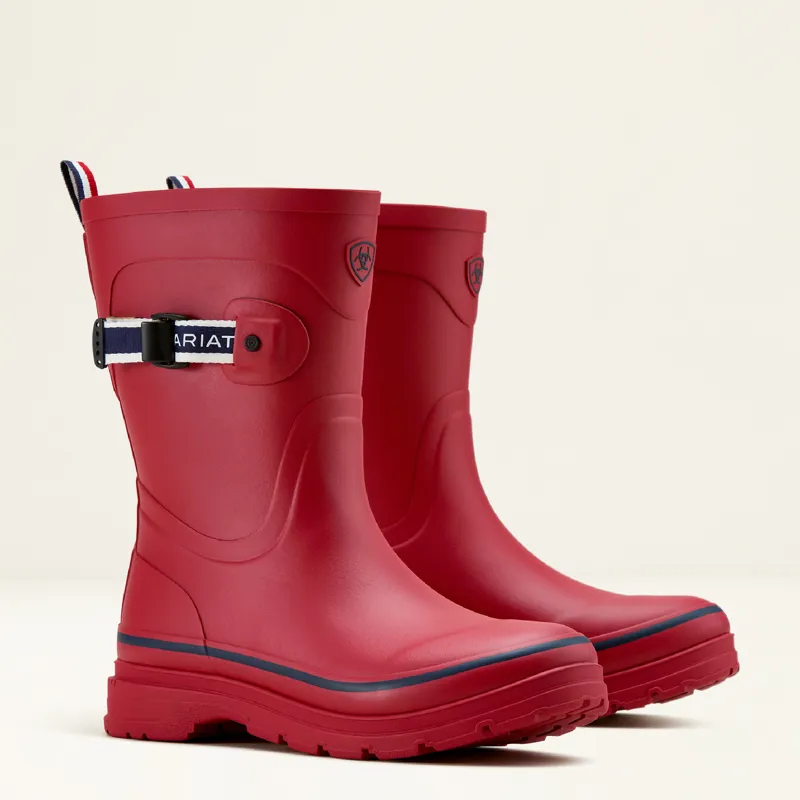 Ariat Womens Kelmarsh Mid Wellington Boot Red/Navy